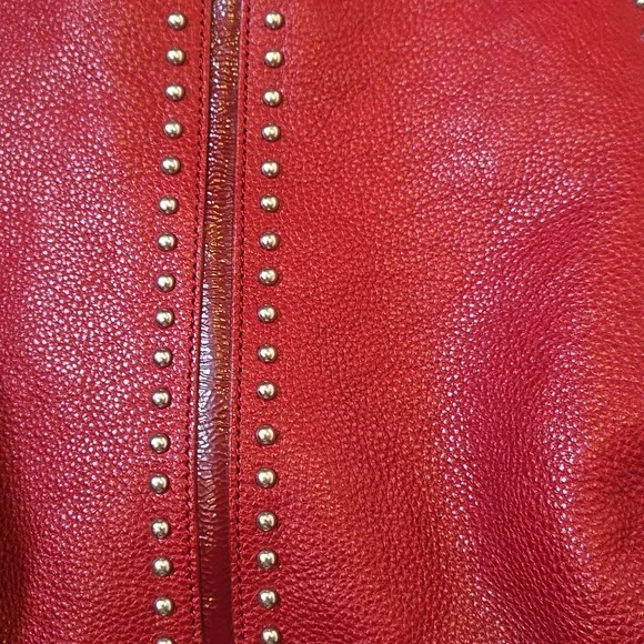Brighton Andie Deep Burgundy Studded Pebbled Leather Shoulder Bag - Picture 8 of 16